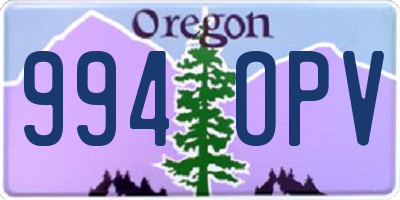 OR license plate 994OPV