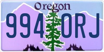 OR license plate 994ORJ