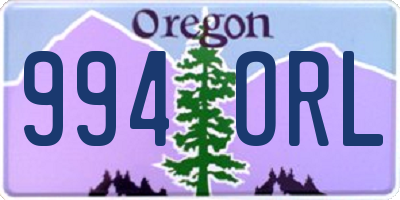 OR license plate 994ORL
