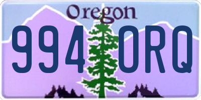 OR license plate 994ORQ