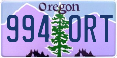 OR license plate 994ORT