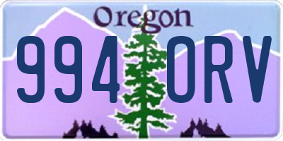 OR license plate 994ORV