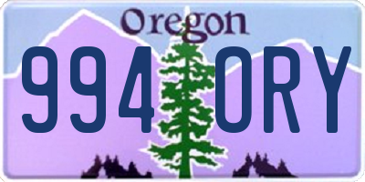 OR license plate 994ORY