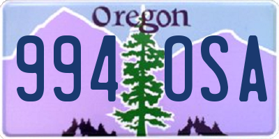 OR license plate 994OSA