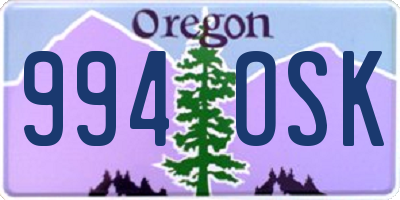 OR license plate 994OSK