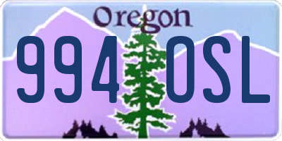 OR license plate 994OSL