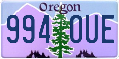 OR license plate 994OUE