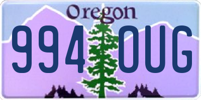 OR license plate 994OUG