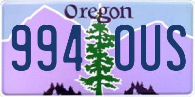 OR license plate 994OUS