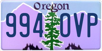 OR license plate 994OVP
