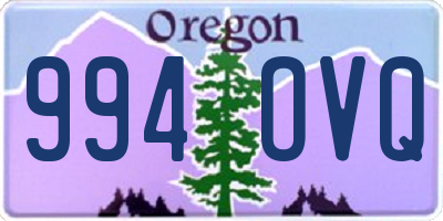 OR license plate 994OVQ