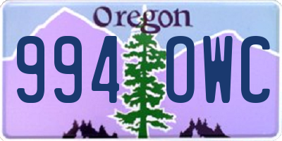 OR license plate 994OWC