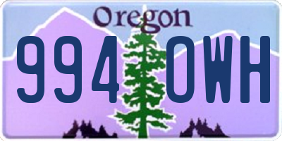 OR license plate 994OWH