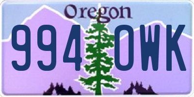 OR license plate 994OWK