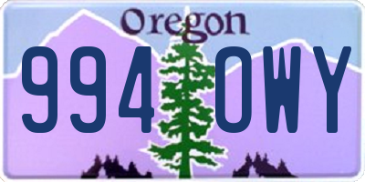 OR license plate 994OWY