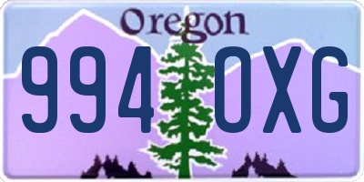 OR license plate 994OXG