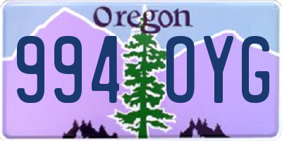 OR license plate 994OYG