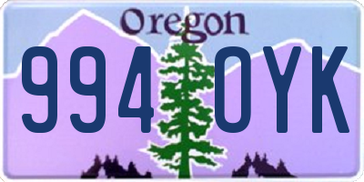 OR license plate 994OYK