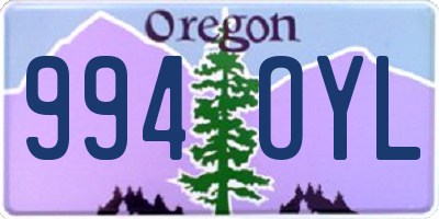 OR license plate 994OYL