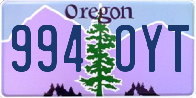 OR license plate 994OYT