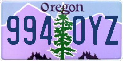 OR license plate 994OYZ