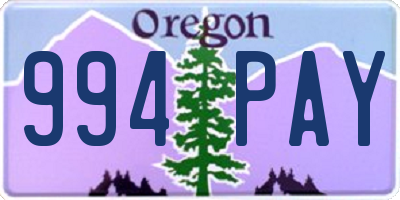 OR license plate 994PAY