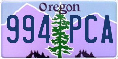 OR license plate 994PCA