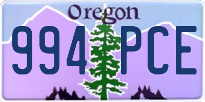 OR license plate 994PCE
