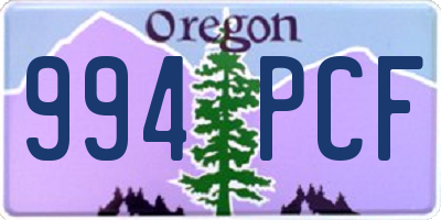 OR license plate 994PCF