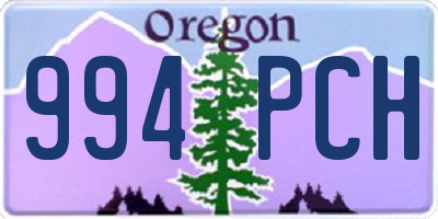OR license plate 994PCH
