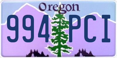 OR license plate 994PCI