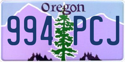 OR license plate 994PCJ