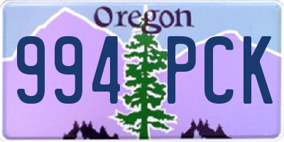 OR license plate 994PCK