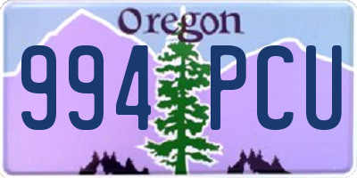 OR license plate 994PCU