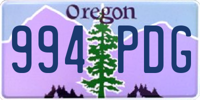 OR license plate 994PDG