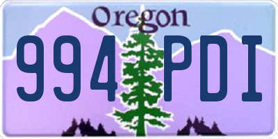 OR license plate 994PDI