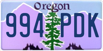 OR license plate 994PDK