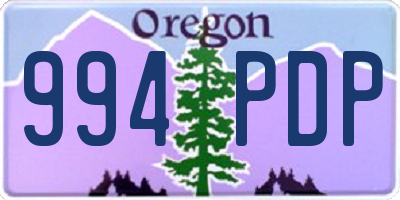 OR license plate 994PDP