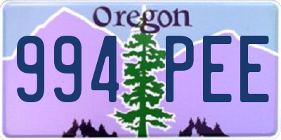 OR license plate 994PEE