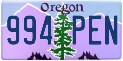 OR license plate 994PEN
