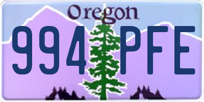 OR license plate 994PFE