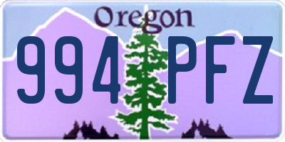 OR license plate 994PFZ