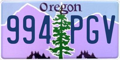 OR license plate 994PGV