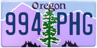 OR license plate 994PHG