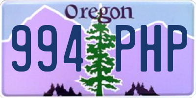 OR license plate 994PHP