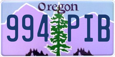 OR license plate 994PIB