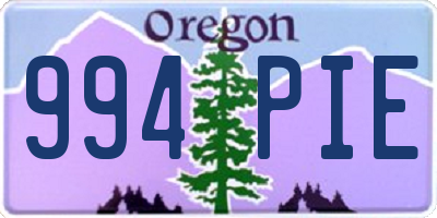 OR license plate 994PIE