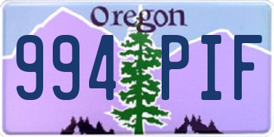 OR license plate 994PIF