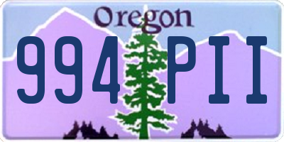 OR license plate 994PII