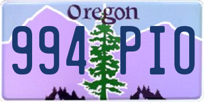 OR license plate 994PIO